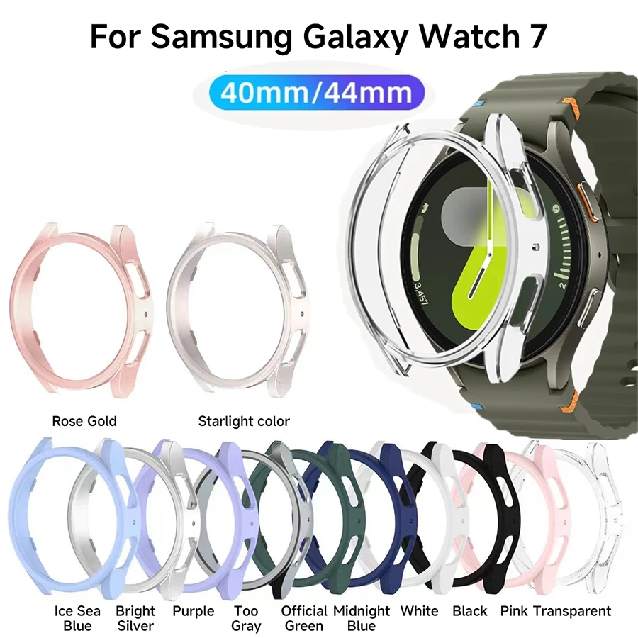 Sleek Matte Protective Bumper Shell for Samsung Galaxy Watch7 Smartwatch