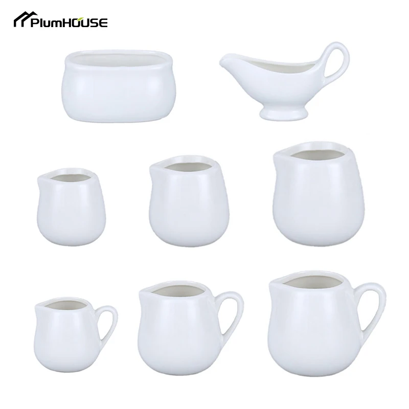 Milk Pots Pitcher Cup Ceramics Seasoning Jar Coffee Milk Froth Jug Sugar Container Cup Tableware Kitchen Tools Coffeeware