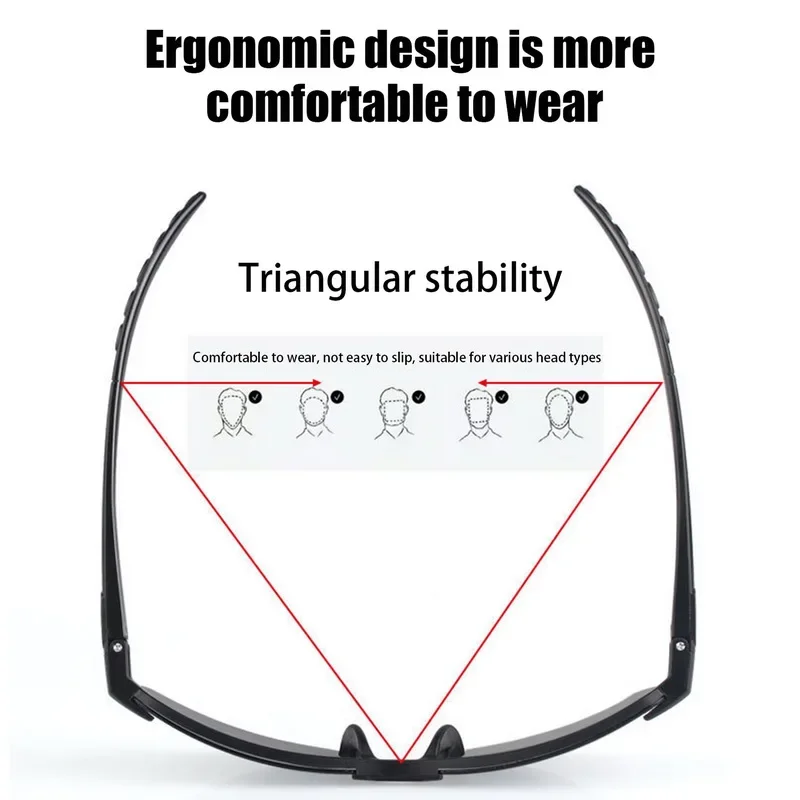 Night Vision Glasses Anti-Glare Driving Goggle Men Half Frame Polarized Sunglasses Driver Outdoor UV400 Day and Night Glasses