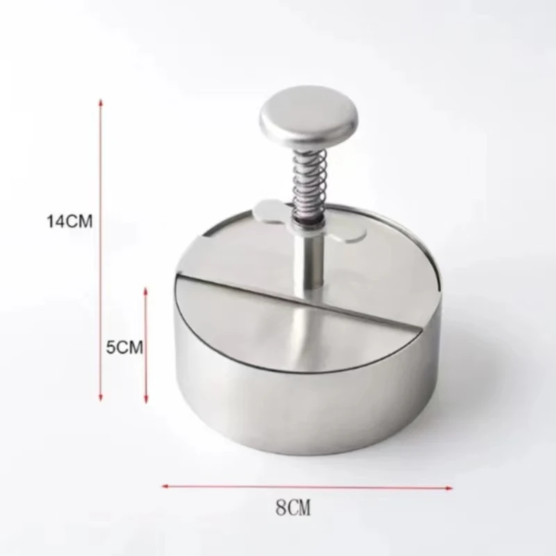 304 Stainless Steel Round Pie Press Meat Pie Mold Kitchen Manual Meat Mold Hamburger Press Manual Hamburger Machine