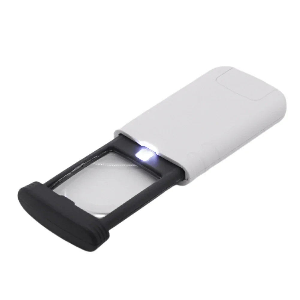 Enhanced Foldable Pocket Magnifier with LED Light - Portable Illuminated Loupe for Jewelry, Reading & Crafts