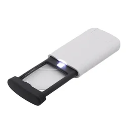 Enhanced Foldable Pocket Magnifier with LED Light - Portable Illuminated Loupe for Jewelry, Reading & Crafts (1PC)