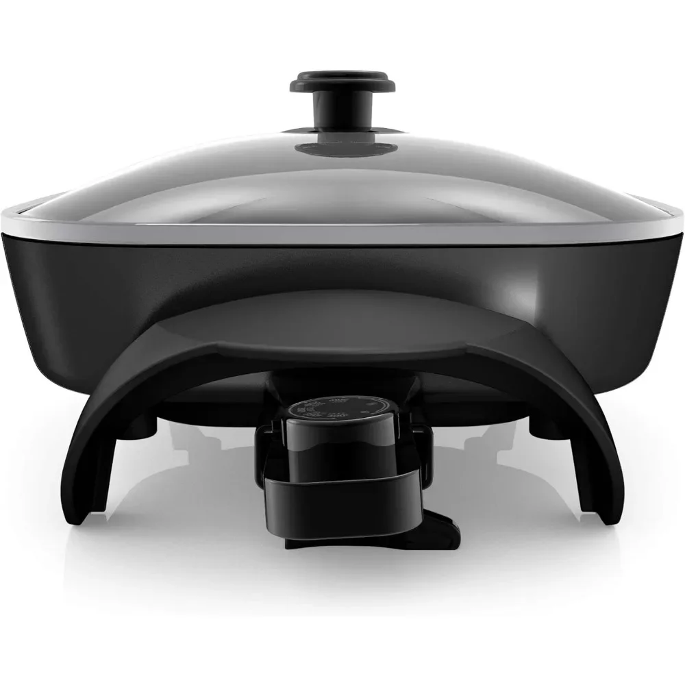 Electric Skillet, Variable Temperature Control, Nonstick Cooking Surface, Dishwasher Safe, Tempered Glass Lid, 12"x15" 3