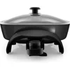 Electric Skillet, Variable Temperature Control, Nonstick Cooking Surface, Dishwasher Safe, Tempered Glass Lid, 12"x15" 3