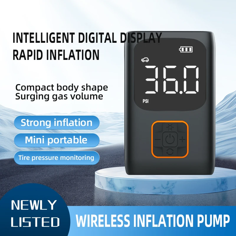 Air Compressor Pump Air Pump Electric Tire Inflator Air Compressor Inflatable Pump Tire Inflator Tire Inflator Gun Xiaomi Portable Mini Car Inflation Pump Smart Digital Display Tire Inflator Multi-purpose Air Compressor for Cars Motorcycle
