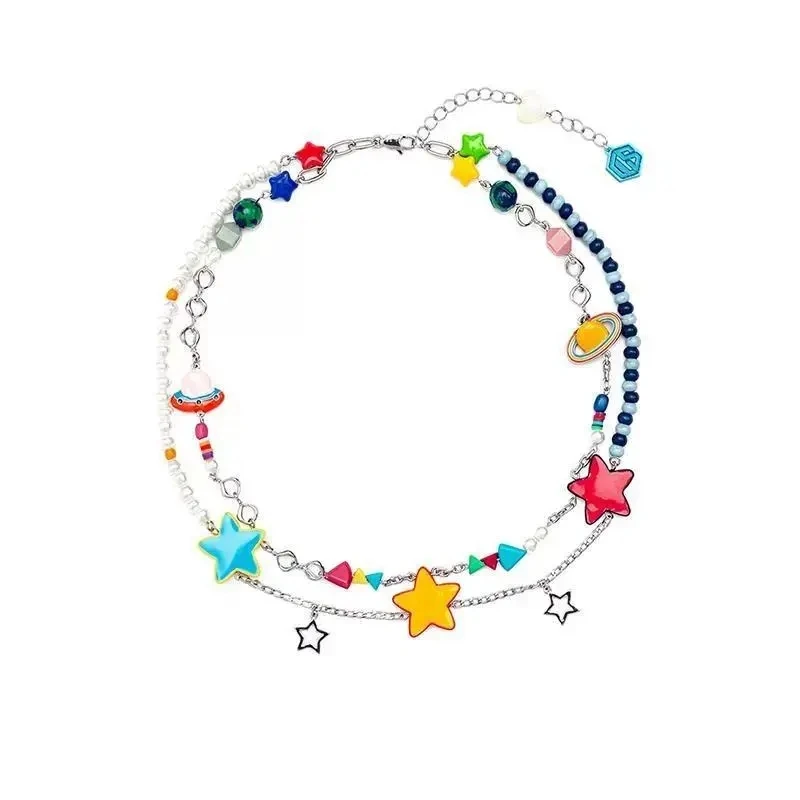 

Допамин модные аксессуары изысканные Мультяшные милые и яркие цвета изысканное и уникальное женское ожерелье с сердцем красивые подарки