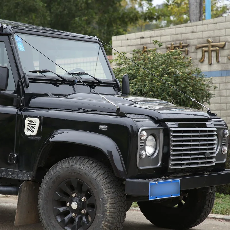 Per Land Rover Defender 90 110 130 2004-18 Car Through Jungle Protect Hood Latch Catch Lock Ostacolo Elimina Gli Accessori Della Corda