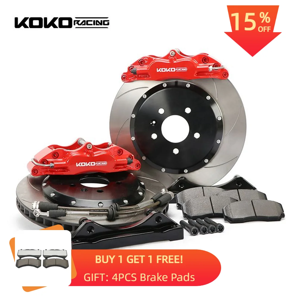 

High Performance Auto 4 Pot Caliper Big Brake Kit with 330mm Disc Rotor 17 Inch Front Wheels for BMW E34 E32