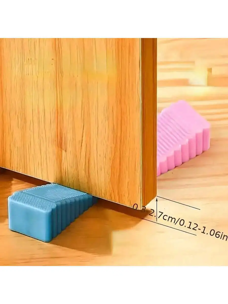 1pc Door Bottom Stop Door Wedge Windproof Fixed Rubber For Gap Up To 1.1" door stopper