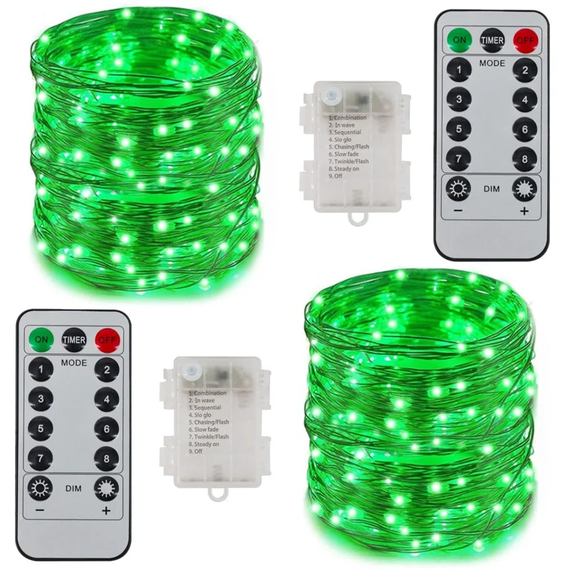 BatteryPoweredStringLightsRemoteControlLEDFairyGarlandLights