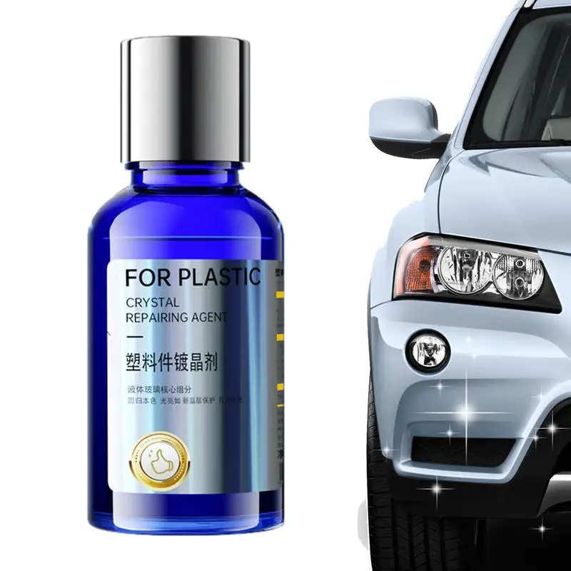 

30ml Car Trim Restorer Hydrophobic Nano Coating Auto Black Trim Restorer Long-Lasting Car Refurbishment Agent for Gloss Protect