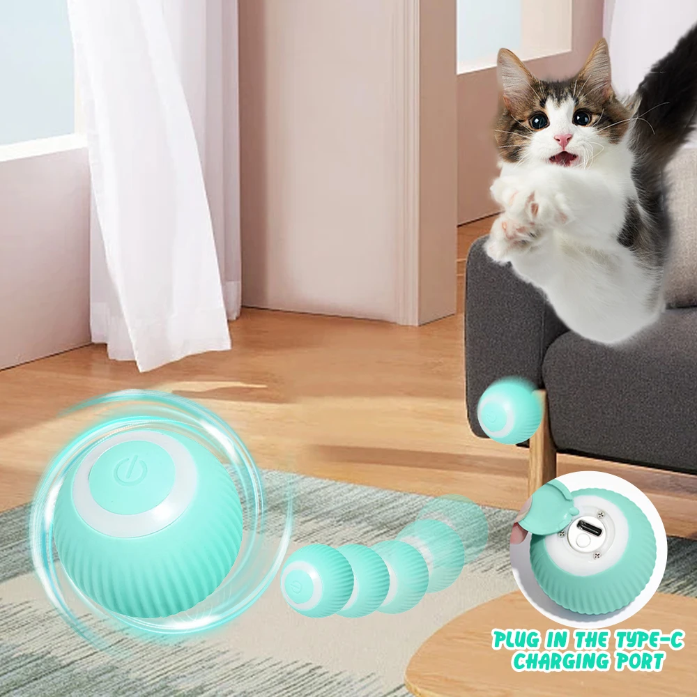Smart Cat Toys Automatic Rolling Ball Electric Cat Toys Interactive For