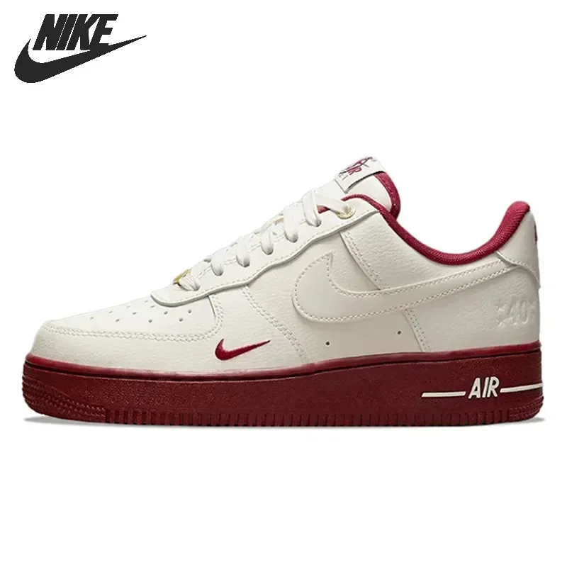 Nike-Air Force 1 Low 07 Pour Homme Et Femme, Forge De Lotion Board, Beige, Blanc, Rouge, Unisexe