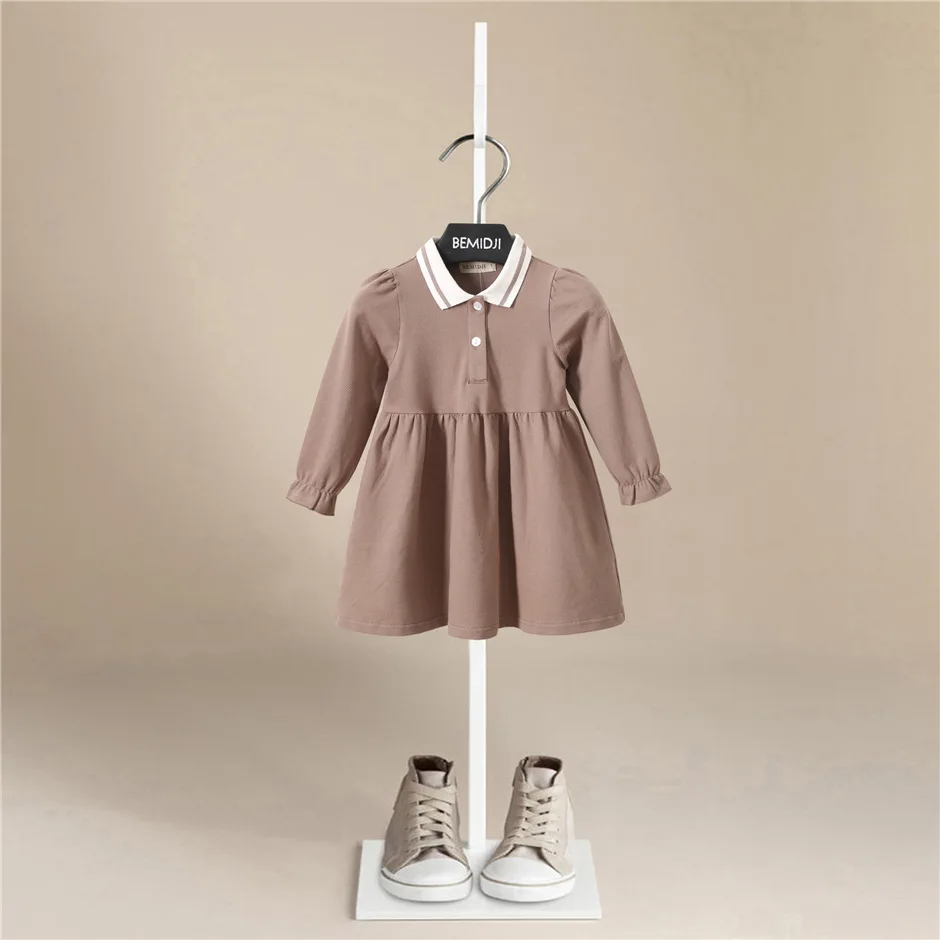 

High Quality Autumn 2023 Girls Dresses Kids Long Sleeve Sports Dress Children Clothing Vestido Baby Girl Teenis Dresses 1-6 Year