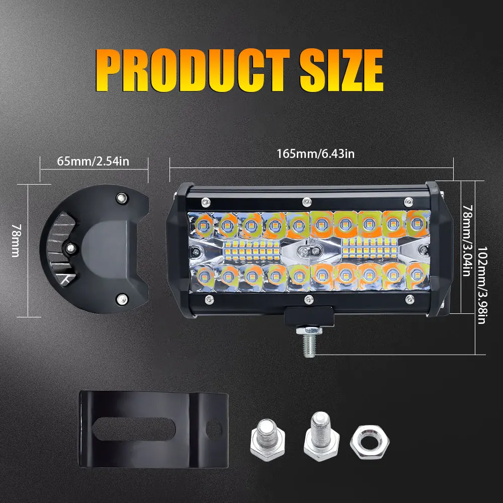 LED Mile Headlight Bar Running Off Road Boat Work Light Switch Wire Harness Driv