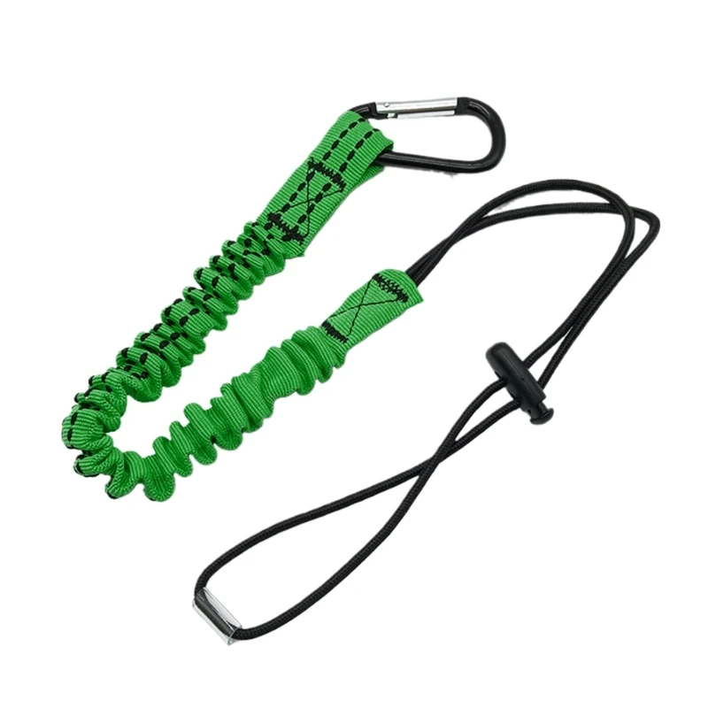 Portable Tool Lanyard Screw Locking Carabiner Thicken Safety Rope Safety Bungee Tether