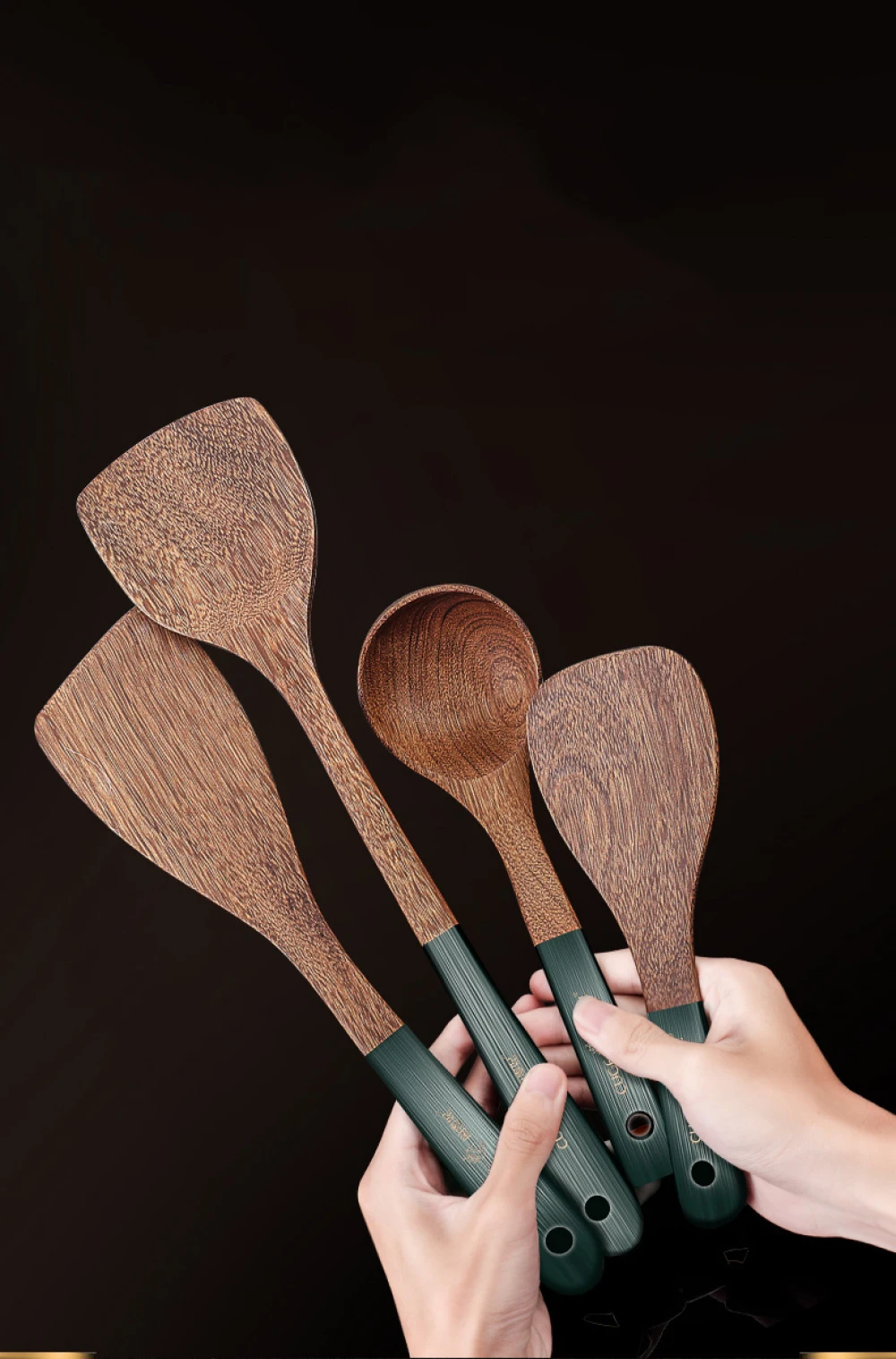 5 Cuillères En Bois Harry Potter | Bambou Naturel | Ustensiles De Cuisine Fun & Écolos