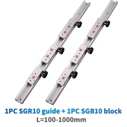 Silver Built - In Dual - Axis Linear Guide Woodworking Roller Slide - 600mm (SGB10 - 4 LOCK)