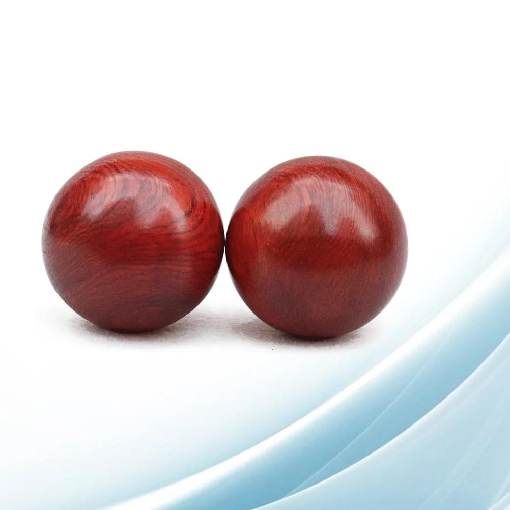 2pcs Baoding Balls Rosewood Wooden Chinese Health Fitness Exercise Release Hand Balls for Acupressure Lower Bloodpressure 5cm balls hand baoding ball massage exercise chinese health stress enamel tai relieve meditation yang yin chime sound asian chi