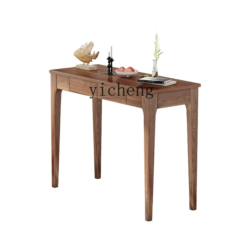 

Yy New Chinese Style Hallway Solid Wood Partition Altar Simple Modern Household a Long Narrow Table