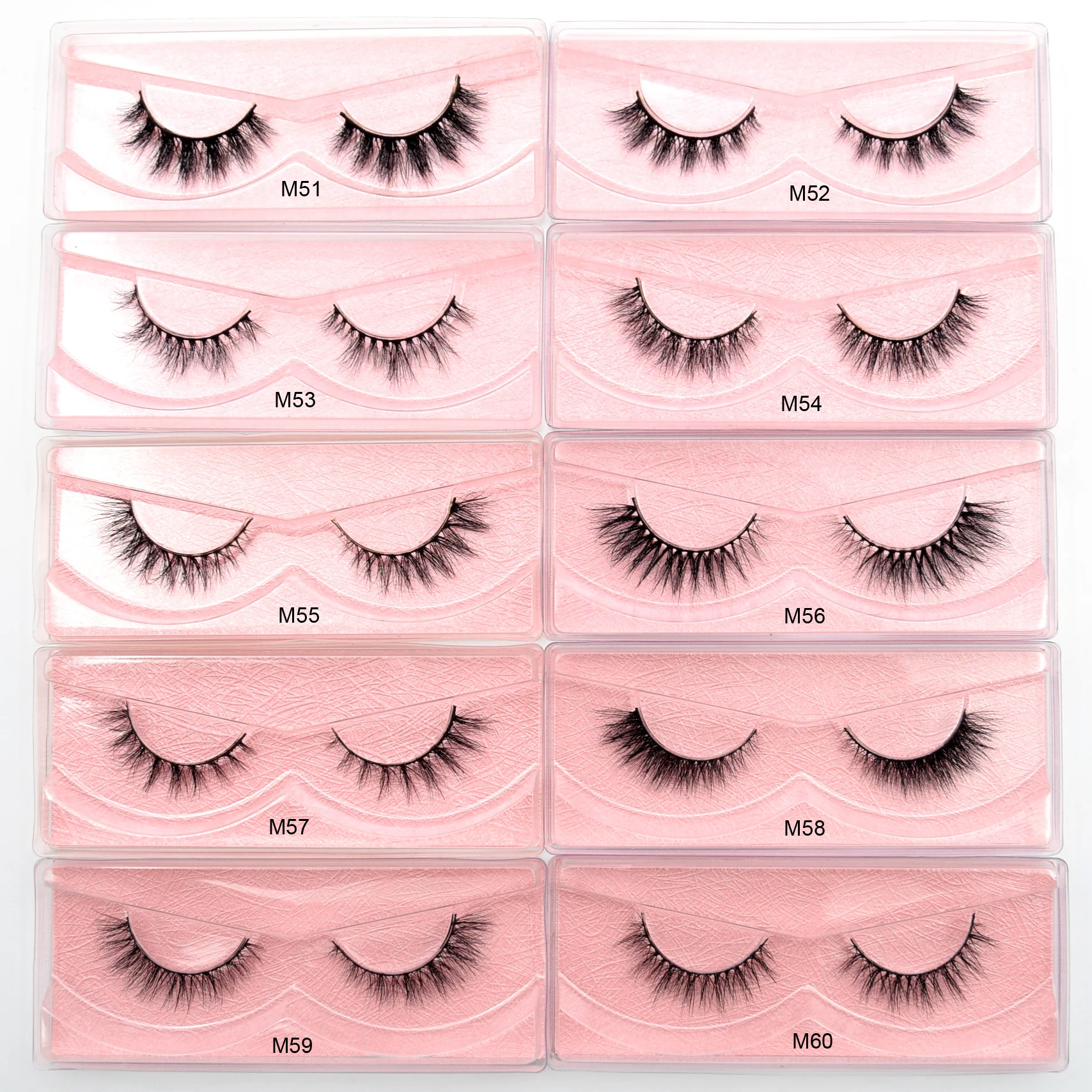 Visofree Half Lashes Natural False Eyelashes Fake Lashes Wispy Long Makeup 3D Mink Lashes Eyelash Extension Mink Eyelashes