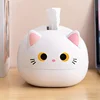 A cute cat tissue box, cartoon tissue box cover, cute black and white cat tissue box, paper storage napkin box, home decoration 5