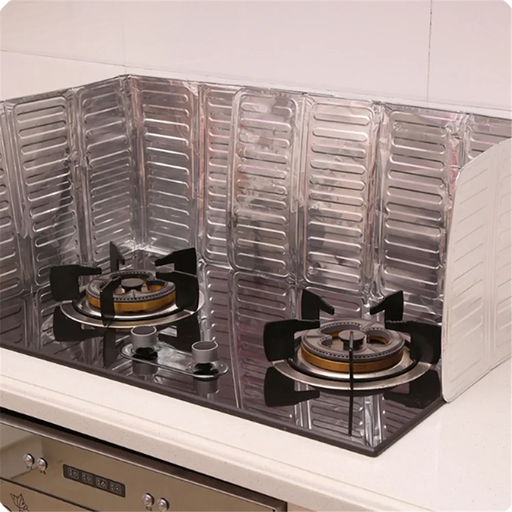1Pc Kitchen Cooking Frying Oil Splash Screen Cover Anti Splatter Shield Guard Aluminium Foil Scald Proof Board Protection Plate