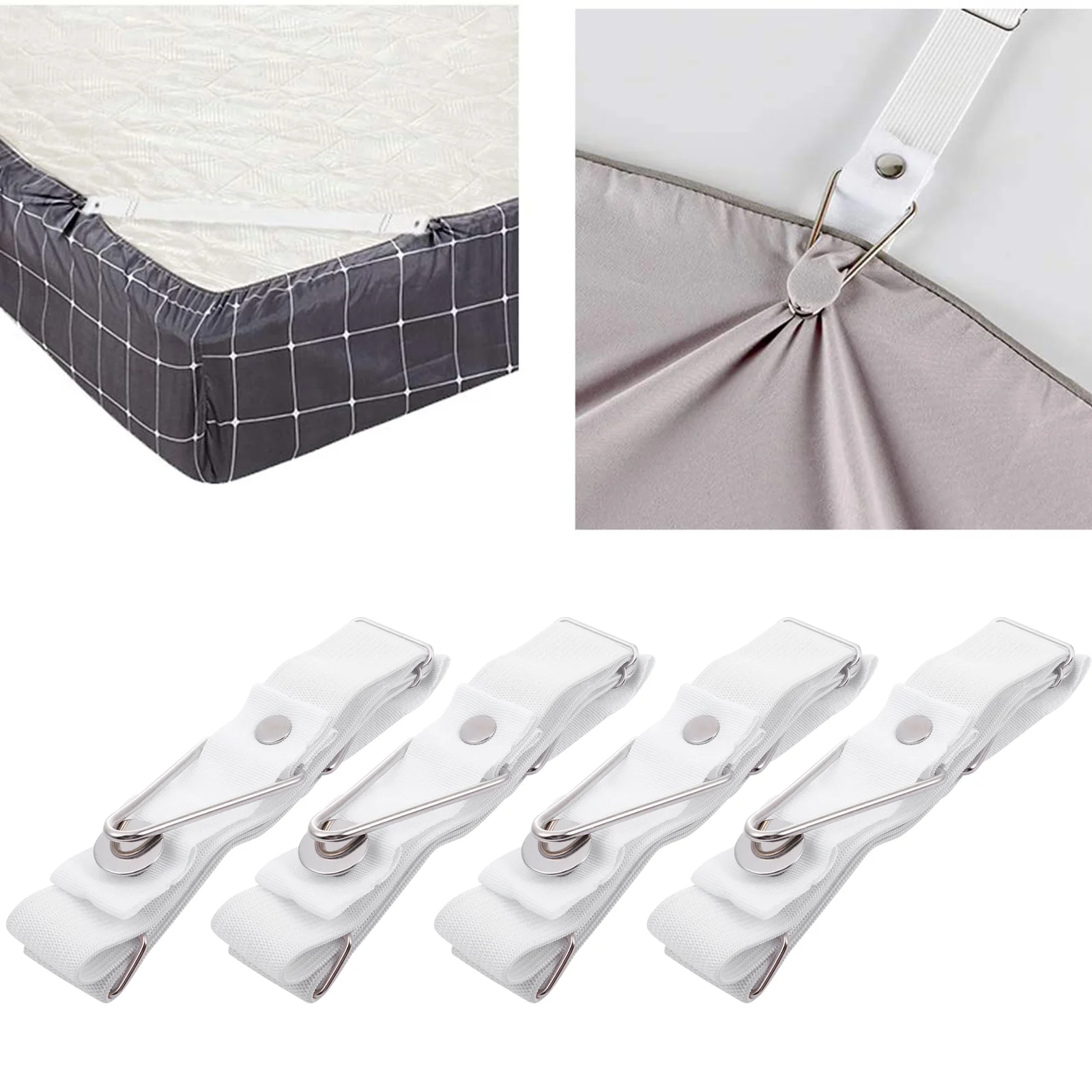 4 Pcs Bed Sheet Holder Quilt Fastener Clip Fitted Sheet Clips Adjustable Quilt Clip Clothes Pegs Home Storage ganizer