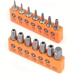 Premium 14 - Piece Torx Bit Set with Magnetic Tips and Self - Locking Extension (14Pack)