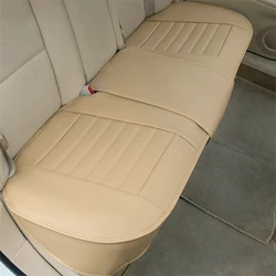 Premium PU Leather Car Seat Protector Cushion - Anti - Slip Universal Cover (Beige back 1 pc)