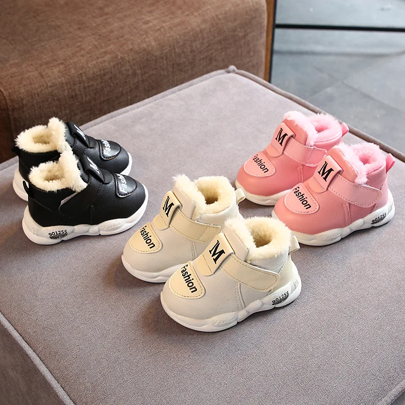 New Kids Baby Girl Boy Shoes Soft Non-slip Infant First Walkers Winter Warm Plush Baby Sneakers Toddler Shoes for Kids casual shoes