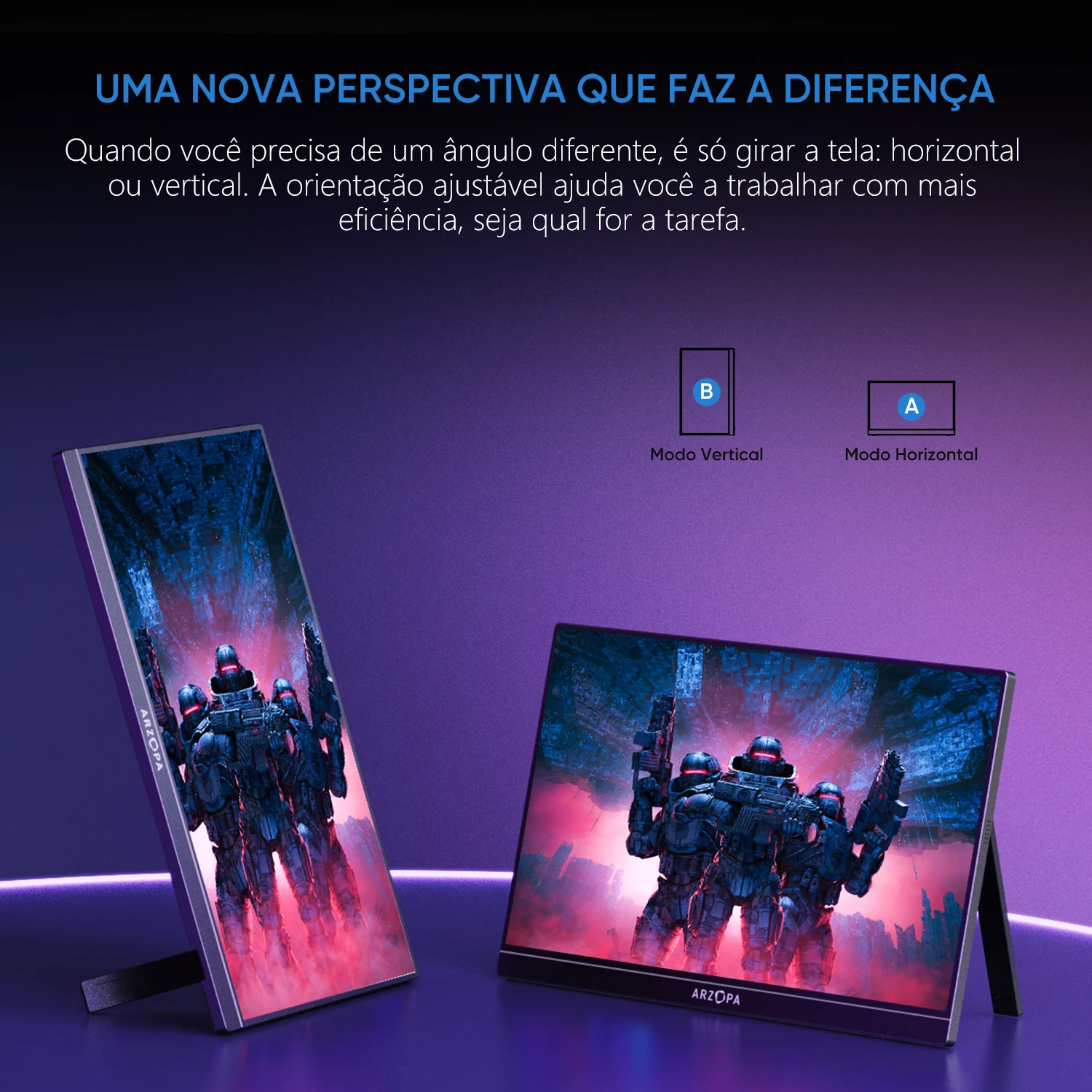 produto no brasil] Novo ARZOPA 16.1 polegada 100% sRGB 144Hz