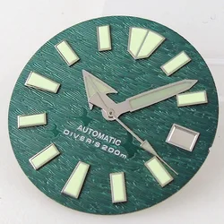 Green Luminous 29mm Watch Dial for Automatic Mechanical Diver Watches (Green Dial Hand)