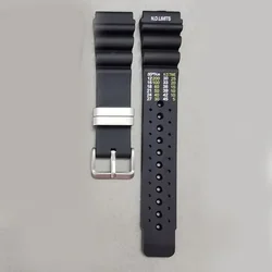 Men's Rubber Sport Strap - Durable Resin Replacement Watch Band - 22mm (Metal Ring)