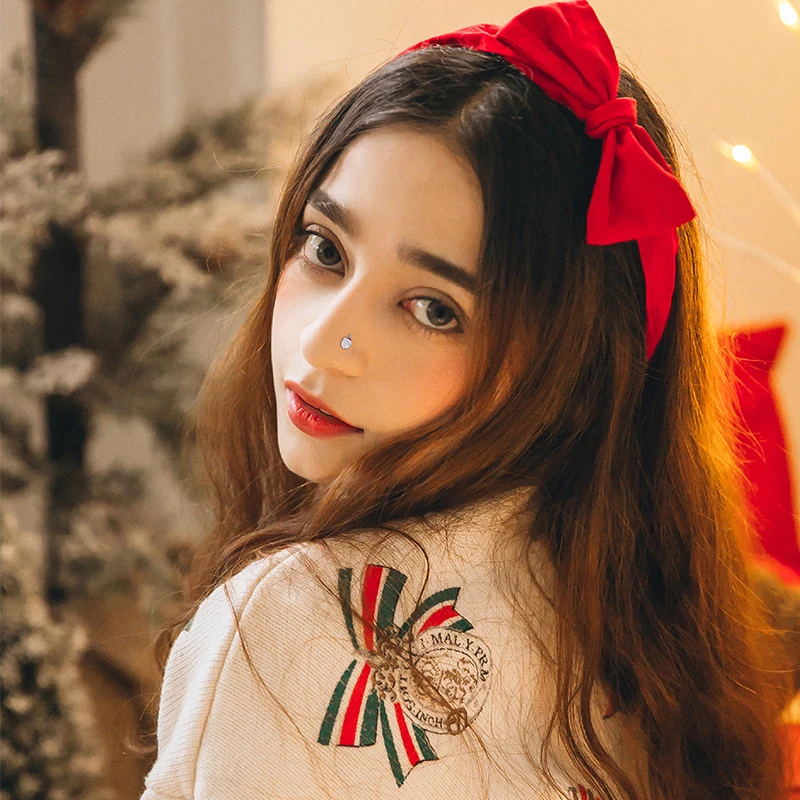 Stainless Steel Christmas Nose Ring Labret Lip Piercing Santa Claus Snowflake Hat Shoe Deer Nostril Stud Piercing Jewelry 10pcs piercing jewelry nose rings body piercing jewelry body jewelry nose studs