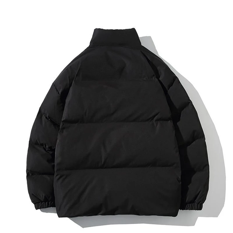 New Winter Men's Thicken Warm Cotton Padded Coat Stand Collar Solid Casual Fashion Streetwear Oversize Parkas Jacket Clothing5XL