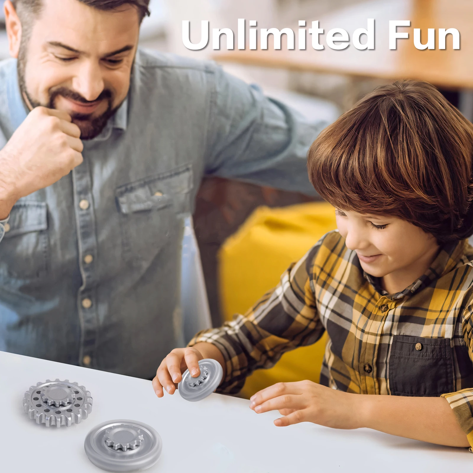 Alloy Fidget Spinner, 3 min+ Metal Fidget Toys Adults Cool EDC Toys for Relieve Stress Hand Spinning 5