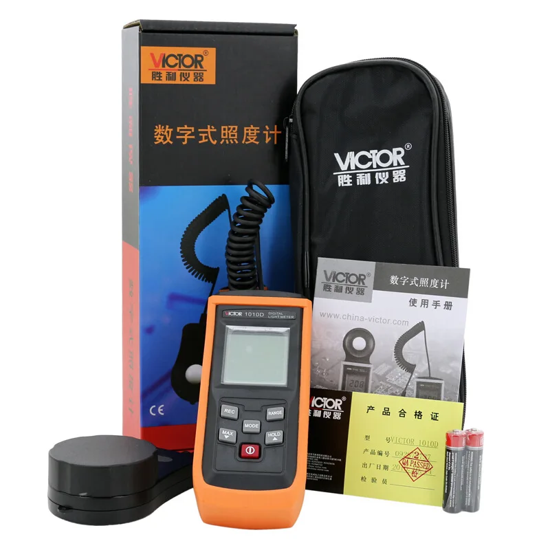 디지털 라이트 계량기 럭스 미터, VC1010D 200000 스플릿 럭스/FC, 루미노미터 테스터