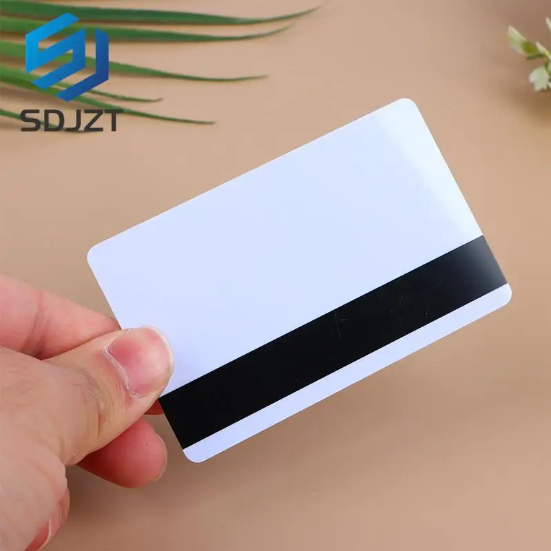 

New 5 Pcs Sle4442 Chip Blank Smart Card With Magnetic Strip Hico 3 Track Inkjet PVC Contact Type Composite IC Card