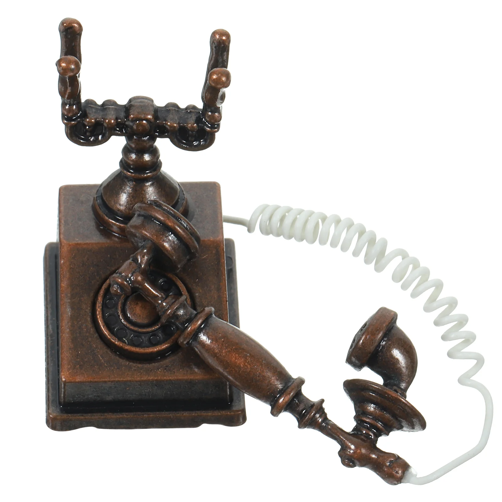 

Phone Model Telephone Decor Simulated Mini House Scene Retro Furniture Miniature Nostalgia Simulation Models Ornament