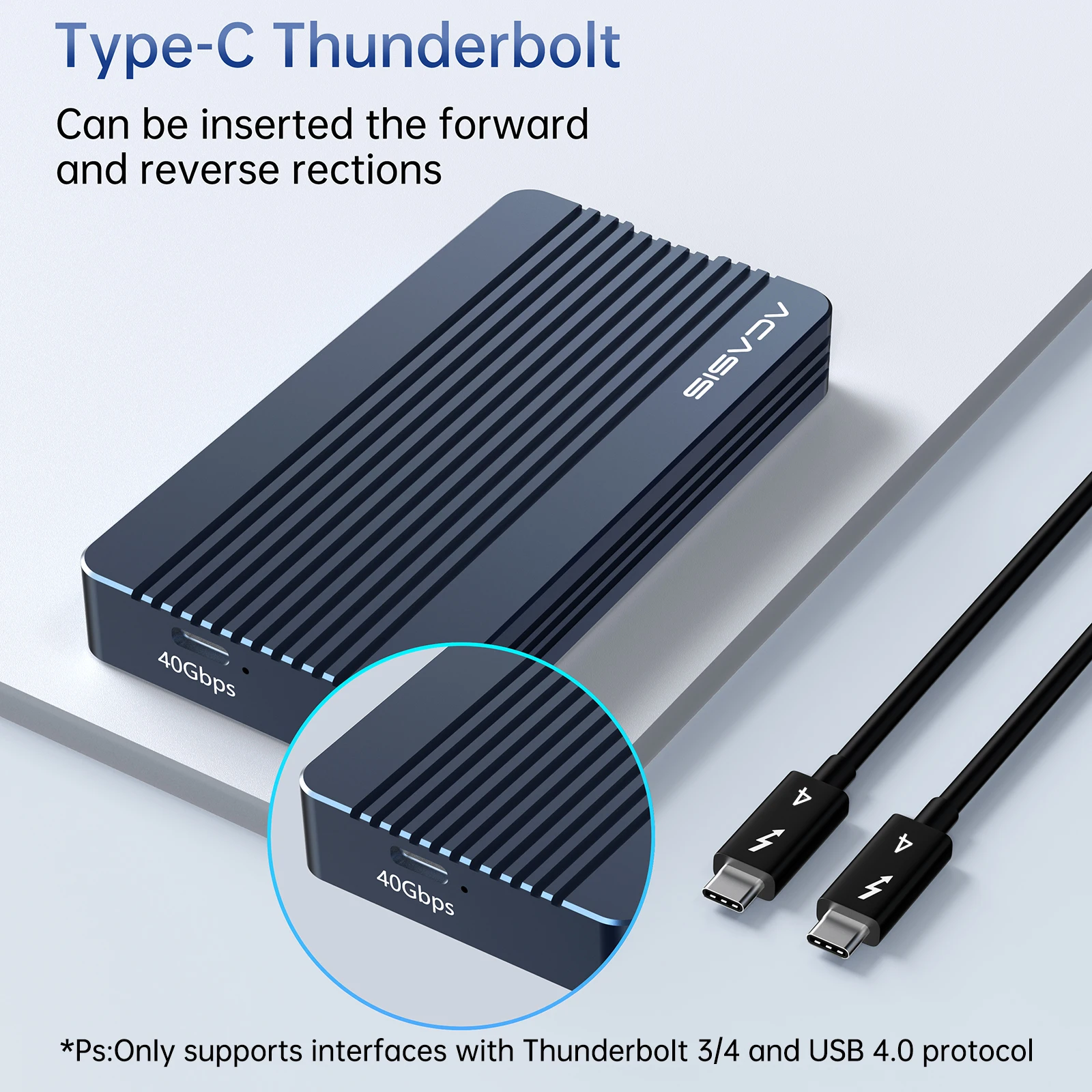 Acasis Thunderbolt 3 Мобильный корпус M.2 NVME SSD Внешний Жесткий драйвер PCIE чехол для Macbook Ноутбук Настольный и Samsung 980 Pro, nvme case, hdd case