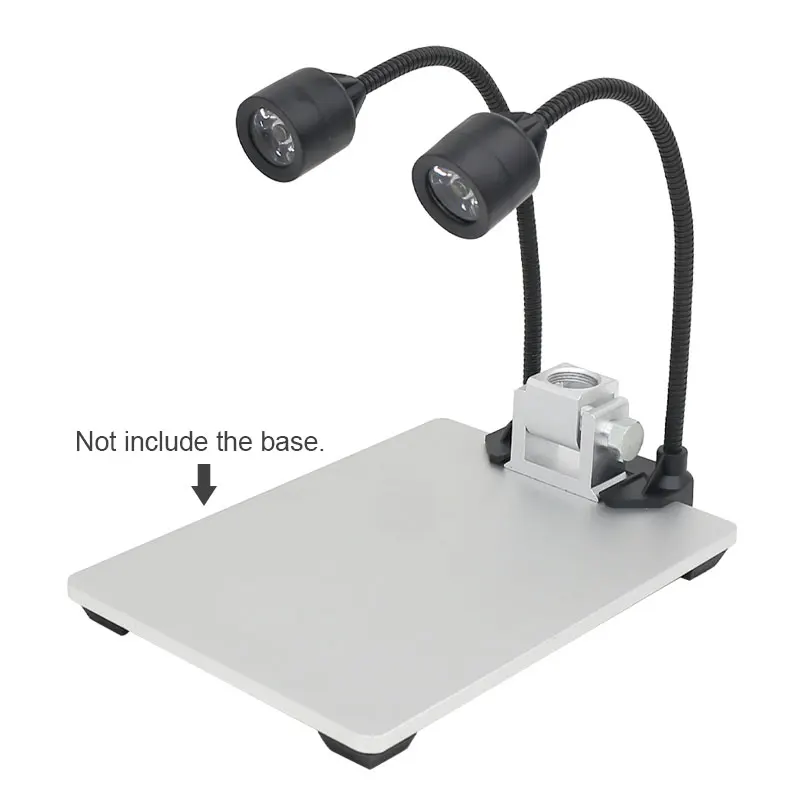 Soldering Microscope Microscope Dual Light Source Illumination Portable Lamp for MG1600 Adjustable Brightness Bendable Bracket