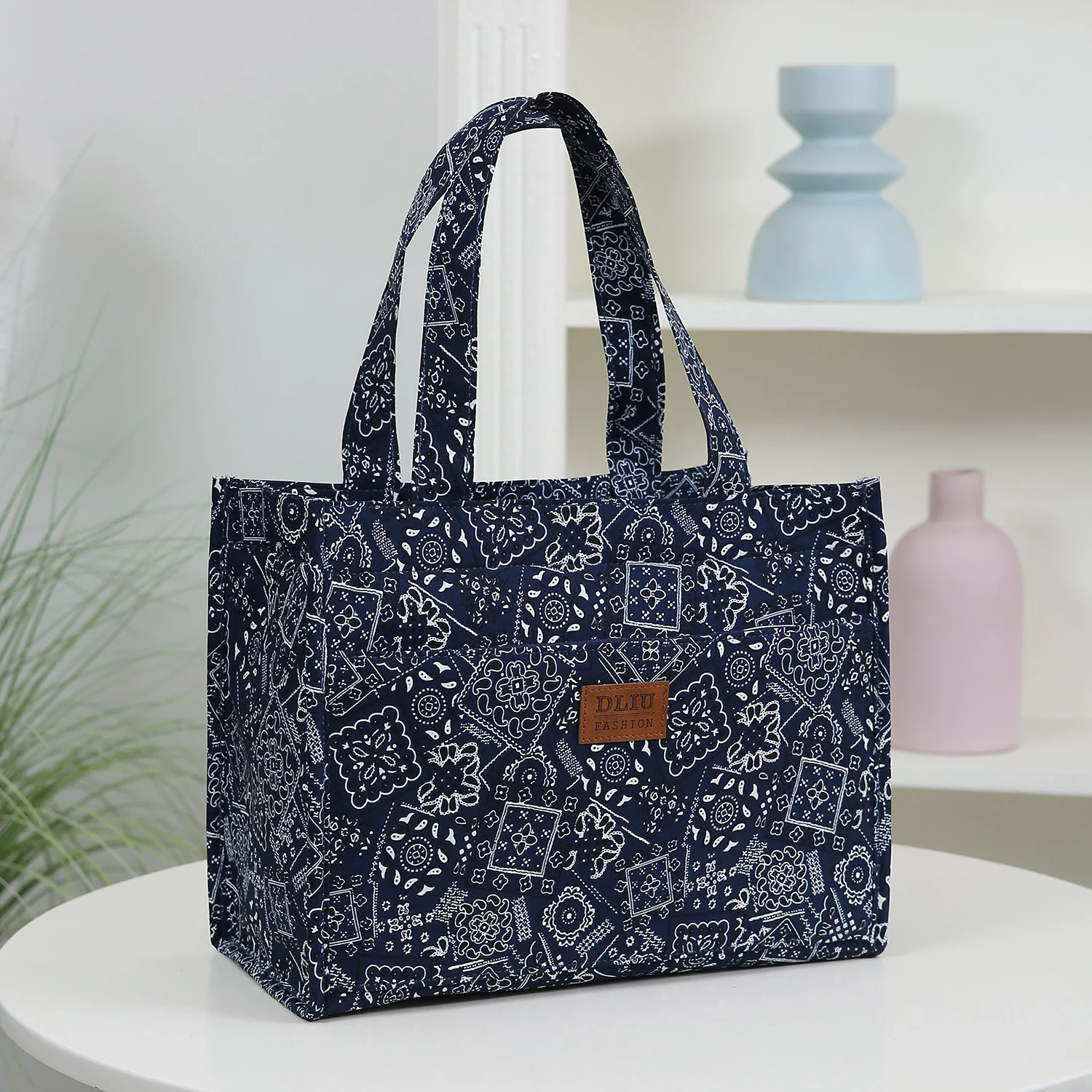 New Large-Capacity Lunch Bag, Lined with Aluminum Foil, Thickened Fabric, Cloth Bag, Portable Handbag, Lunch Box Storage Bag