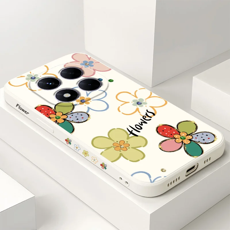 Luxury Diamond Flower Silicone Phone Case Cover