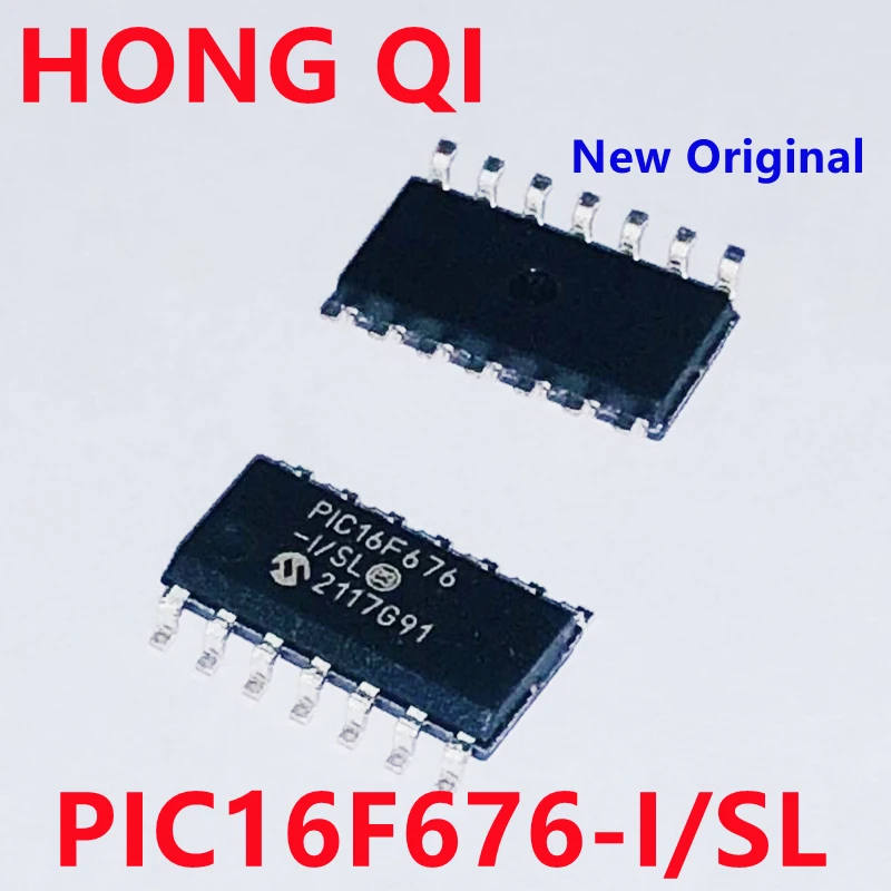 2PCS New Original PIC16F676-I/SL PIC16F676 SOP-14 |