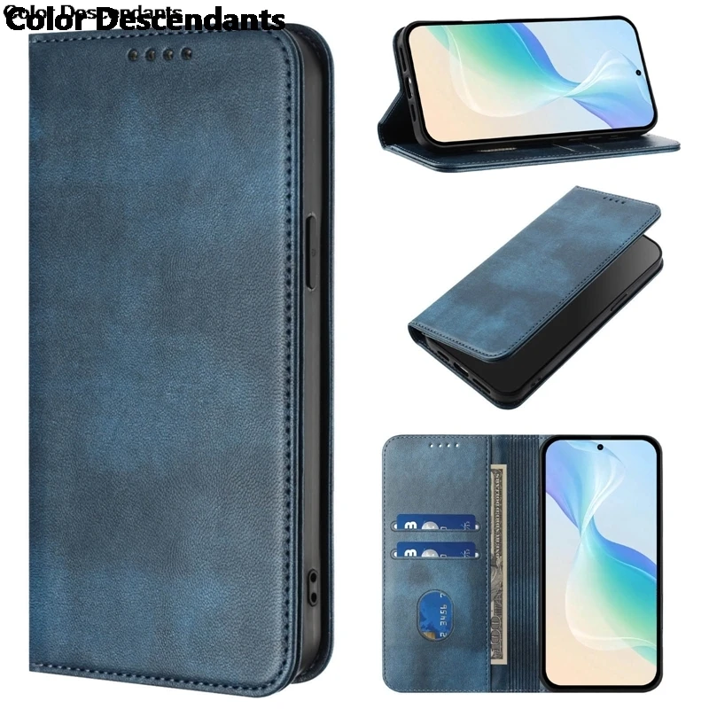 Luxury Leather Magnetic Wallet Case - Enhanced Protection