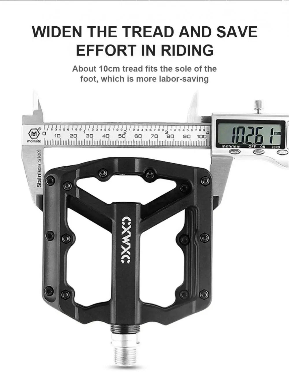 Description Picture 6 of itemCXWXC Bicycle Nylon Pedals Triple Perrin Sealed Bearing Wide Area Anti-slip Spike Foot MTB Pedal Bicycle Parts 9