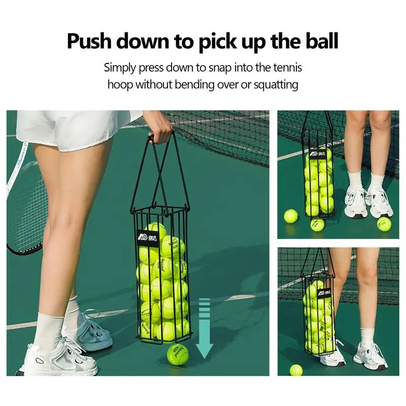 Récepteur automatique de balles de tennis 2 en 1, collecteur de balles de  tennis avec poignée
