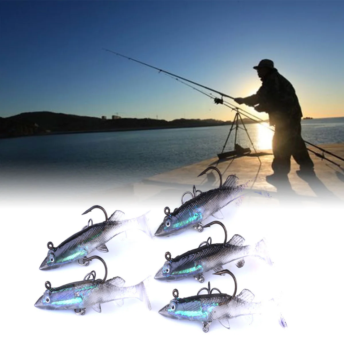 

5pcs 11g Simulation Fishing Grub Fishing Lures Baits for Fishing