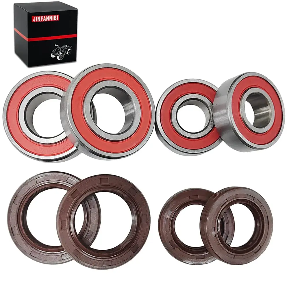 Front Wheel Bearings & Seals Kit For Yamaha Raptor 125 250 350 660 700 2004-2023  Big Bear 250 Bear Tracker 250 YFM250
